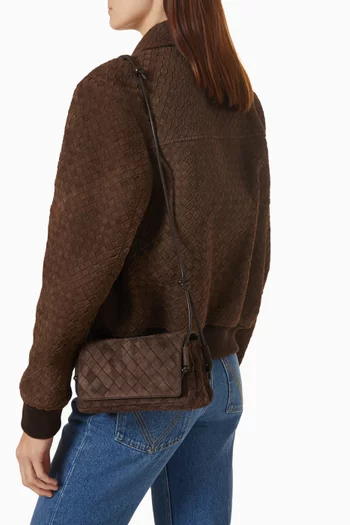 Notturno Bag in Intrecciato Suede