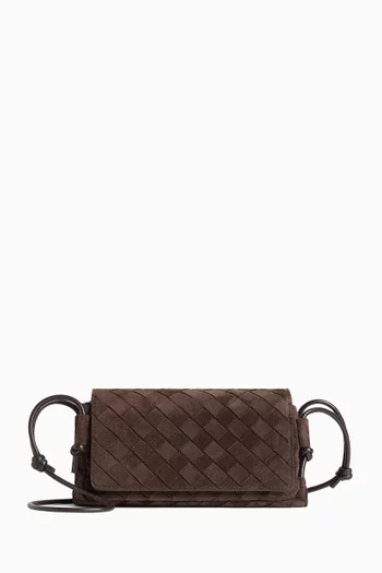 Notturno Bag in Intrecciato Suede