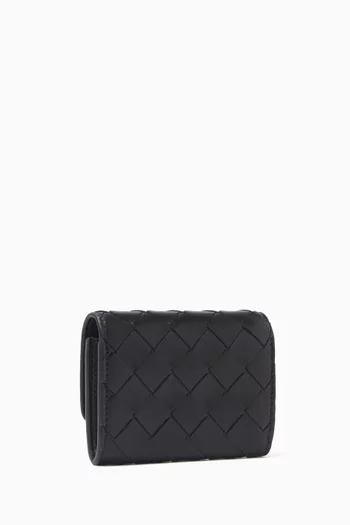 Andiamo Business Card Case in Intrecciato Leather