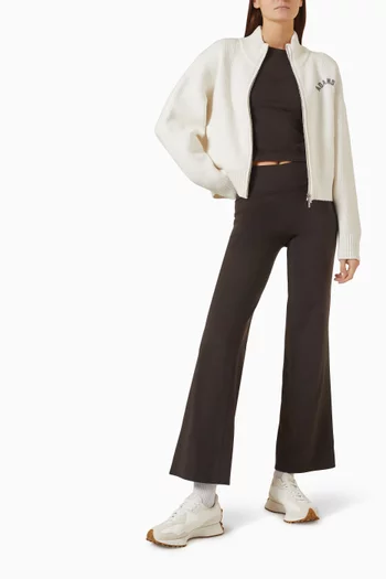 Sport Knit Zip-up Funnel Sweater