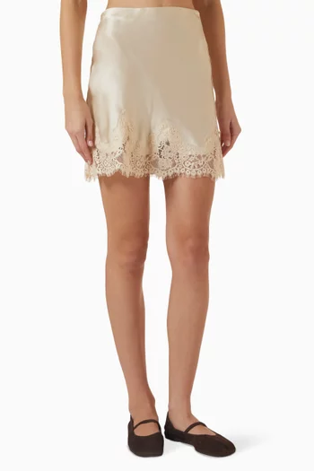Carolina Mini Skirt in Silk