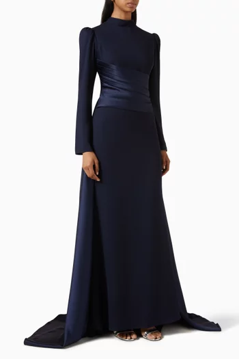 High-neck Train Gown