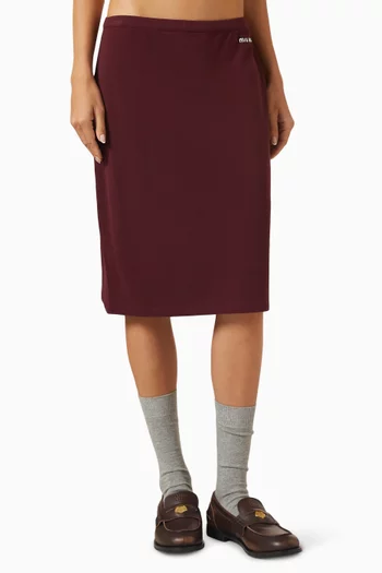 Pencil Skirt in Cotton Piqué