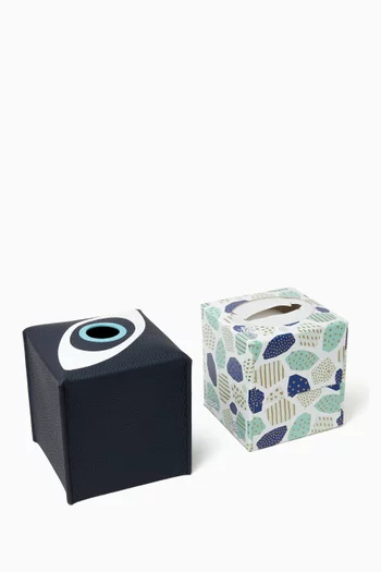 Talisman Tissue Box in Leather