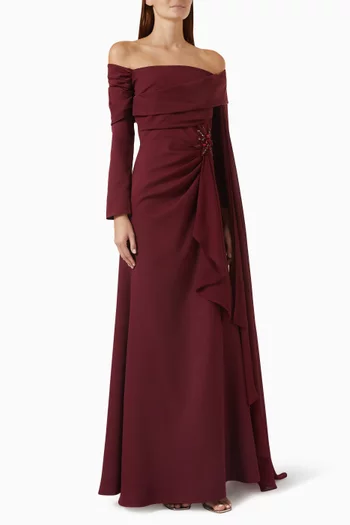 Embellished Off-shoulder Dress