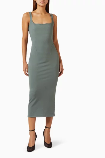 Bodycon Midi Dress in Silk Knit
