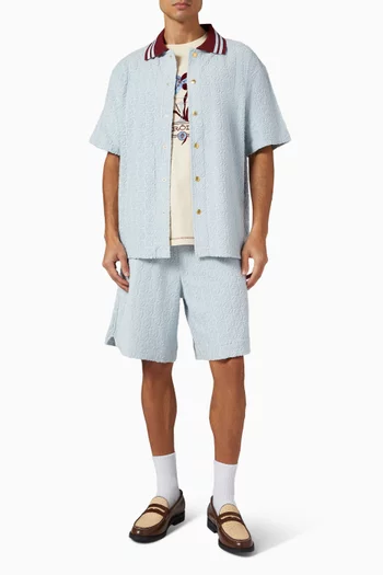 Monogram Shirt in Cotton Terry
