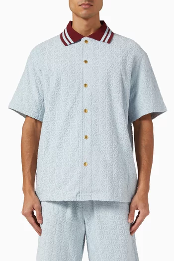 Monogram Shirt in Cotton Terry