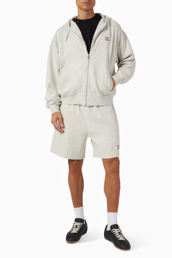 Slogan Zip Hoodie in Fleece