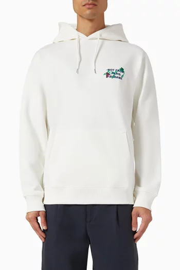 Vine Embroidered Slogan Hoodie in Fleece