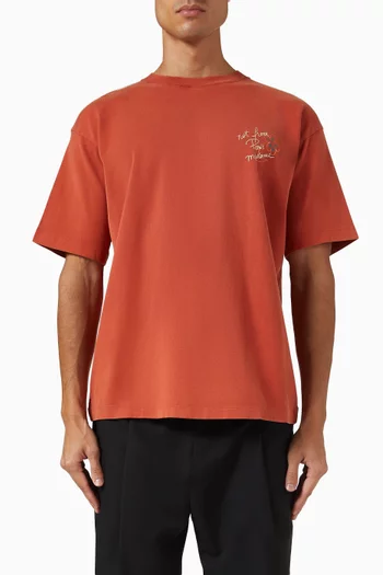 Esquisse Slogan T-shirt in Cotton