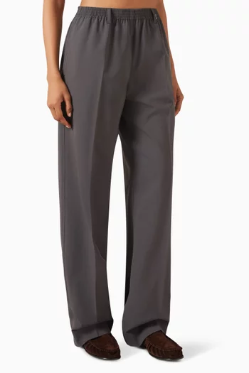 Wide-leg Pants in Virgin Wool Blend
