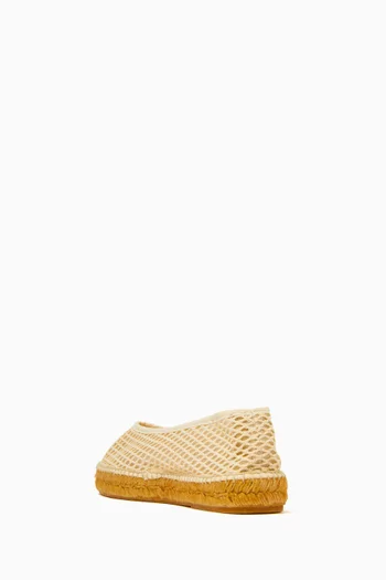 Ballet Flat Espadrilles in Cotton Net