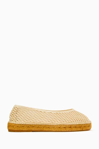 Ballet Flat Espadrilles in Cotton Net