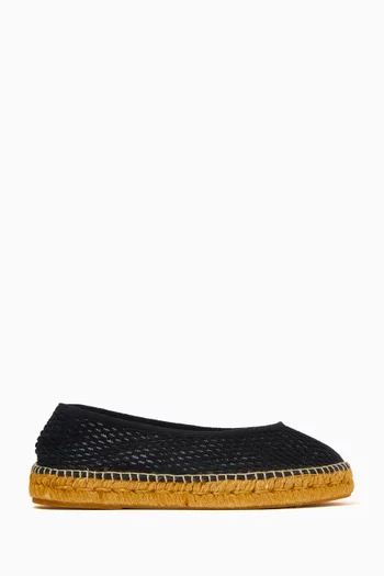 Ballet Flat Espadrilles in Cotton Net