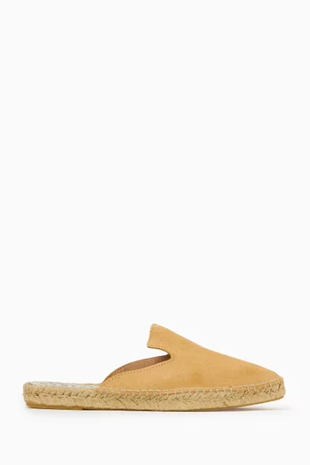 Espadrille Mule Flats in Suede