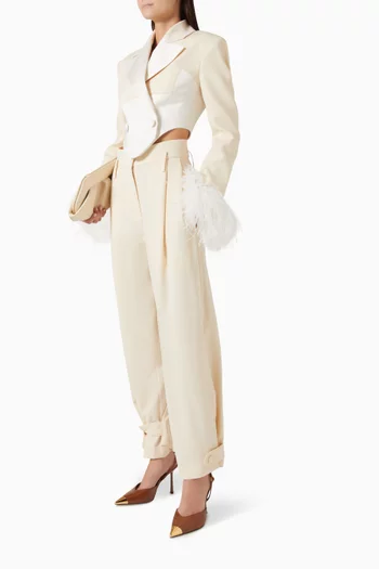 Swan Feather-trimmed Jacket