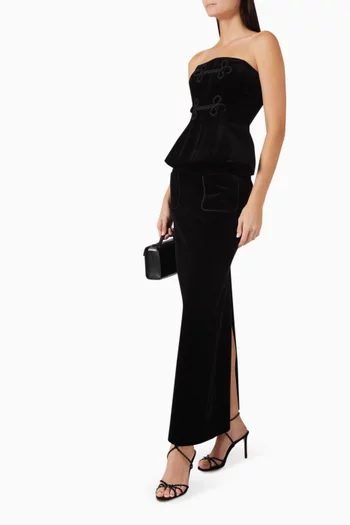 Maddy Maxi Skirt in Velvet