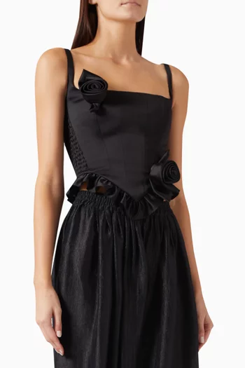 First Date Corset Top in Satin