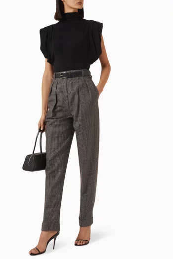 Checked Carrot Pants