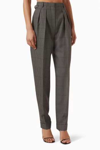 Checked Carrot Pants