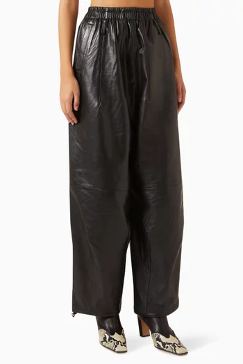 Oakdale Track Pants in Leather