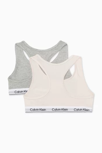 Logo-band Bralettes, Set of 2