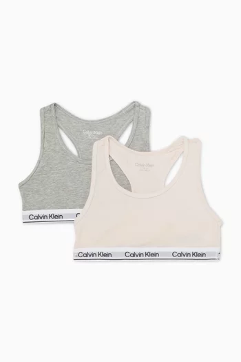 Logo-band Bralettes, Set of 2