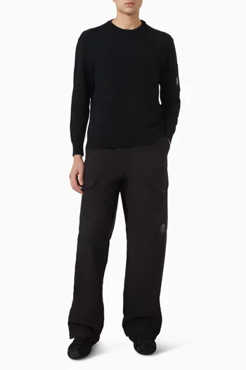 Lens Crewneck Sweater in Extrafine Merino Wool