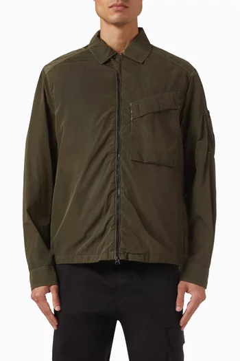 Zipped Overshirt in Chrome-R