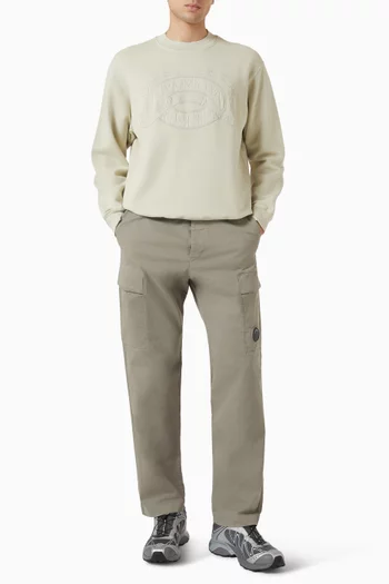 Crewneck Logo Sweatshirt in Cotton Fleece