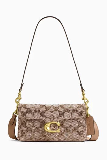 Soft Tabby Shoulder Bag 20 In Crystal Signature Jacquard