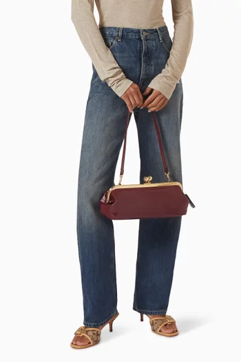 Kisslock Frame Bag 30 in Glazed Leather