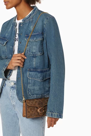 Tabby Chain Crossbody Bag 19 with Crystal Signature