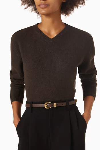C Harness Buckle Belt in Refined Leather