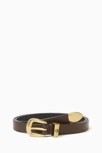 C Harness Buckle Belt in Refined Leather