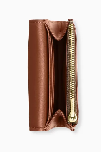 Essential Flap Card Case In Signature Leather