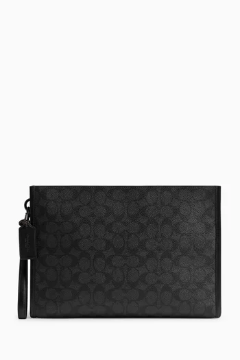 Restored Charter Pouch In Signature Canvas