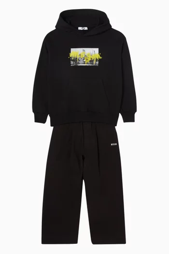 Graphic Logo Hoodie in Cotton