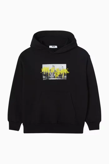 Graphic Logo Hoodie in Cotton