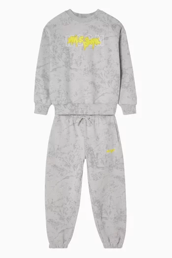 Marble-print Sweatshirt in Cotton