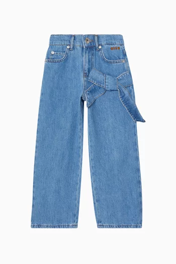Bow Detail Jeans in Denim
