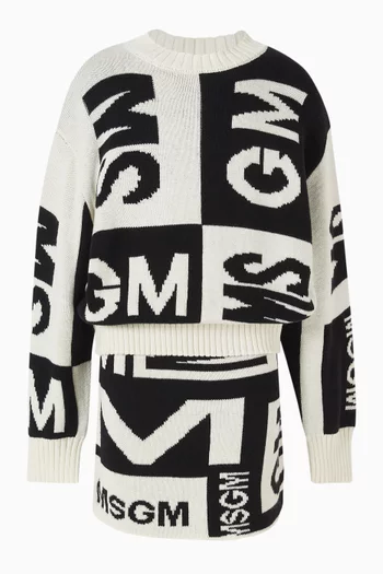 Jacquard Logo Sweater in Knit