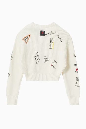 Graphic Logo Sweater in Knit