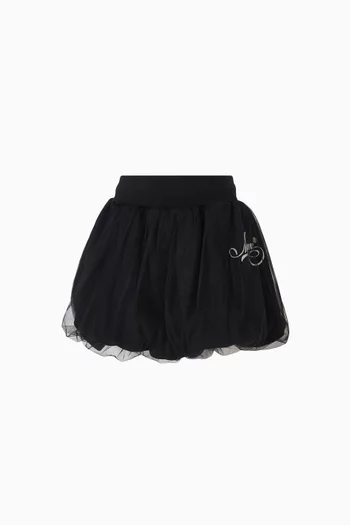 Logo Skirt in Tulle