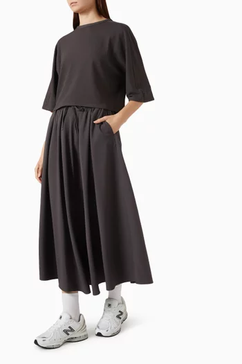 Easy Maxi Skirt in Recycled Dobby
