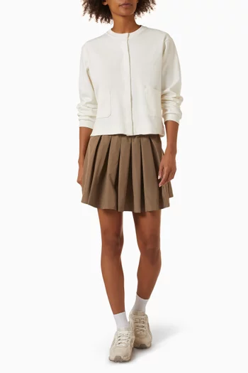 Made in USA Pleated Mini Skirt