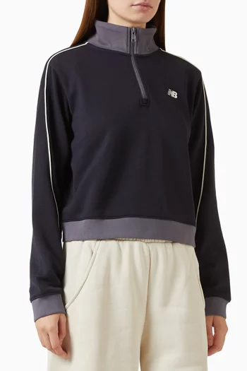 Sport Legacy Quarter-Zip Jacket in Cotton Piqué