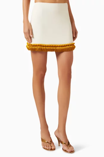 Tenora Beaded Fringe Mini Skirt