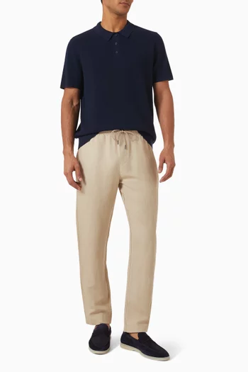Textured Polo T-shirt in Knit